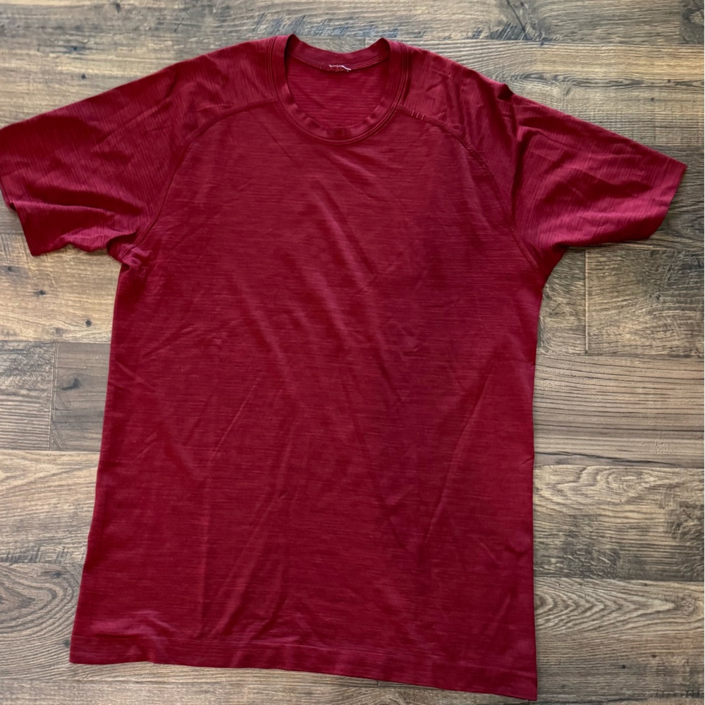 Lululemon Athletica Red Polo Short Sleeve T-Shirt